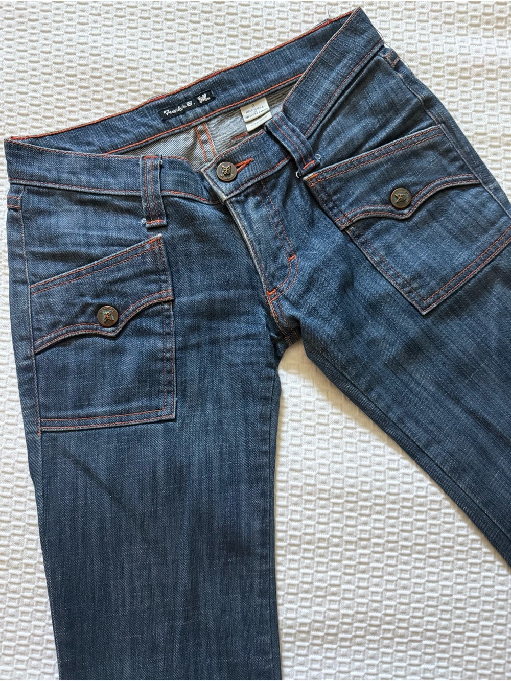 Y2K Frankie B. Low Rise Dark Blue Denim Jeans